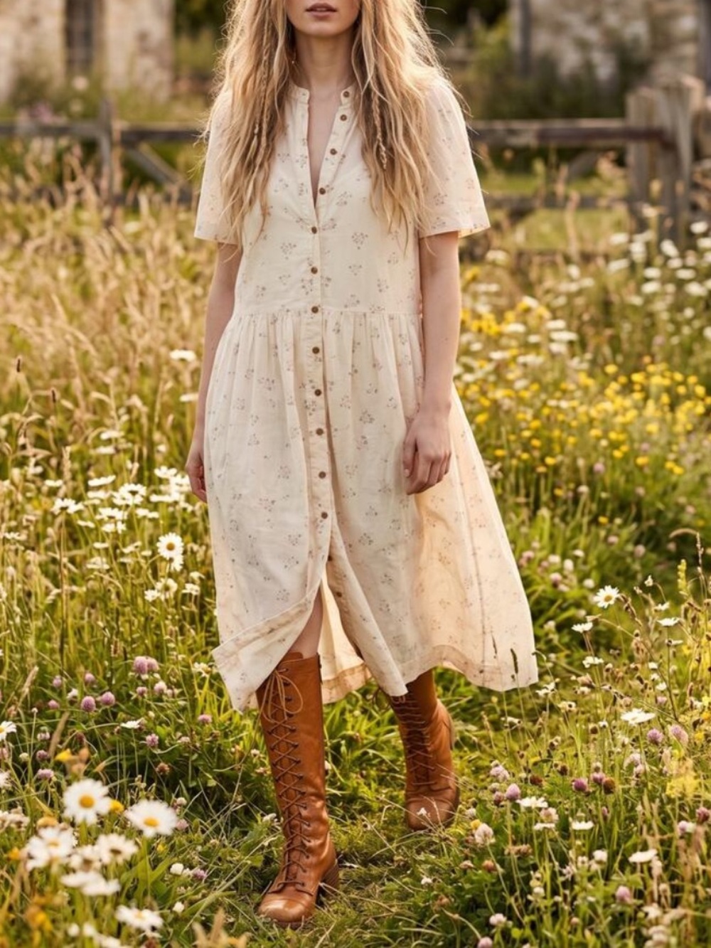 Free People Cream Dainty, Bella, Boho, Cottagecore, Coquette, Fairy Whimsical